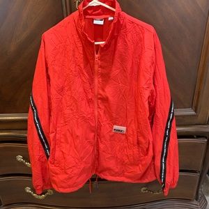 Puma light jacket color red men’s size large Never Worn